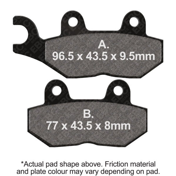 EBC 02-06 Triumph Hinckley Bonneville America 790cc Rear Left FA-SFA-TT-X Brake Pads