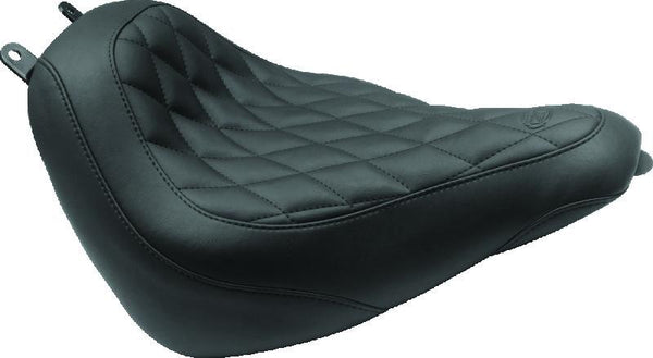 Mustang 00-15 Harley Softail Standard Rear Tire Wide Touring Passenger Seat w/Studs - Black