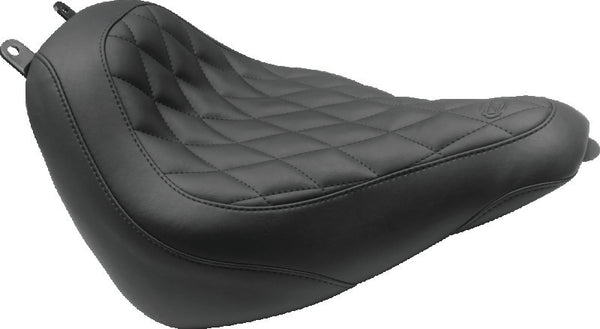 Mustang 00-15 Harley Softail Standard Rear Tire Wide Touring Passenger Seat w/Studs - Black