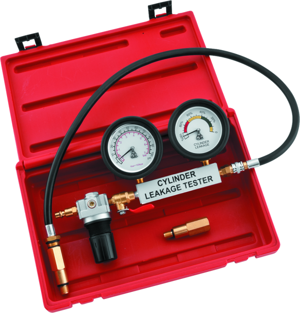 BikeMaster Cylinder Leakdown Tester Kit 10/12/14/18mm Spark Plug Adapters