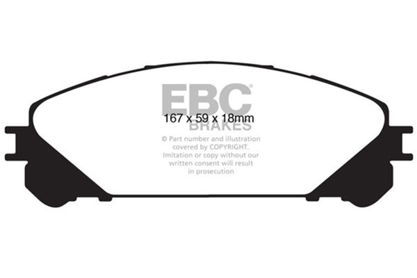 EBC Ultimax2 Front Brake Pads for 2015+ Lexus NX200t 2.0 Turbo
