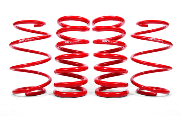 BMR Suspension Lowering Spring Kit for 15-20 Ford Mustang S550 - Set of 4 (Red)