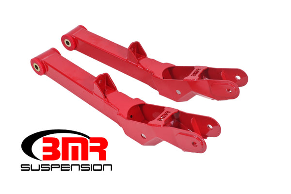 BMR Non-Adjustable Rear Lower Control Arms for 2010-2015 Camaro - Polyurethane - Red