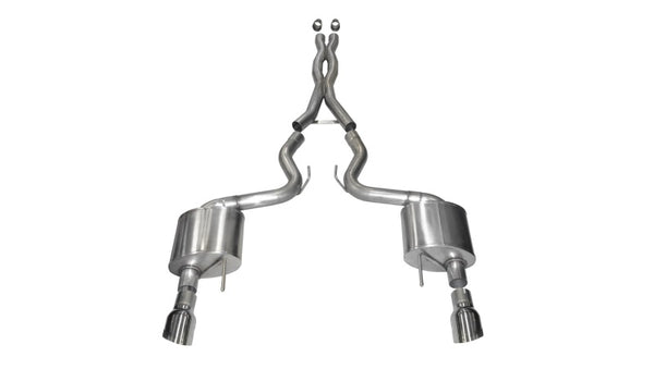 Corsa Cat Back Exhaust for 2015-2017 Ford Mustang GT 5.0 - Dual 4.5in Tips (Xtreme)