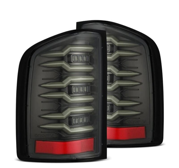 AlphaRex LUXX-Series LED Tail Lights Alpha-Black Chevrolet Silverado 1500 (20072013)
