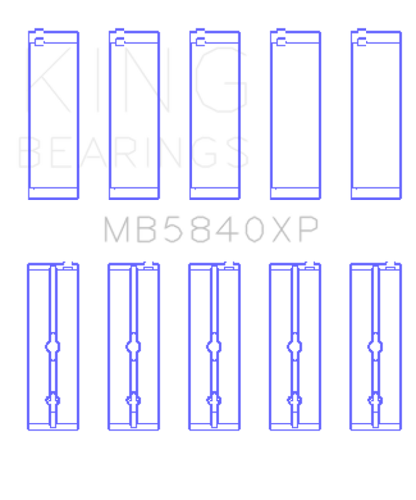 King Engine Bearings Chrysler/Dodge Gen 3 Hemi 5.7L/6.1L/6.4L Crankshaft Main Bearing Set (Set of 5)