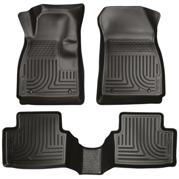 Husky Liners Weatherbeater Black Front & 2nd Seat Floor Liners for 12-14 Chevrolet Sonic