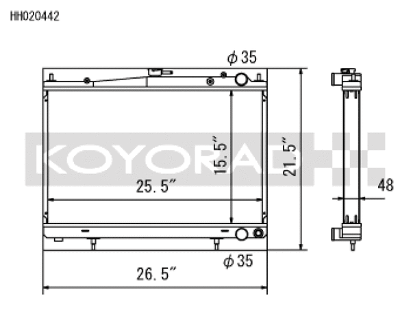 Koyo 94-98 Nissan Skyline GT-R/GT-S 2.6L Turbo Radiator