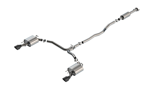 Borla S-Type Cat-Back Exhaust for 20-24 Toyota Camry TRD 3.5L V6 FWD - Black Chrome Tips