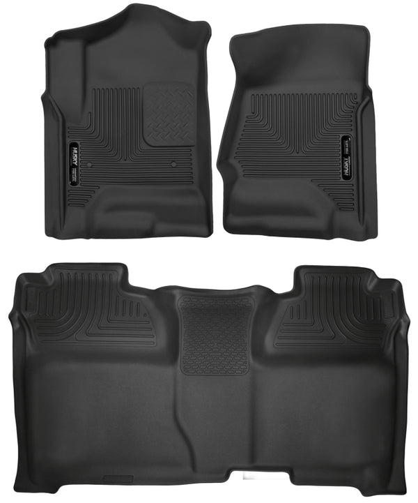 Husky Liners X-Act Contour Floor Liners for 14-18 Chevrolet Silverado Crew Cab