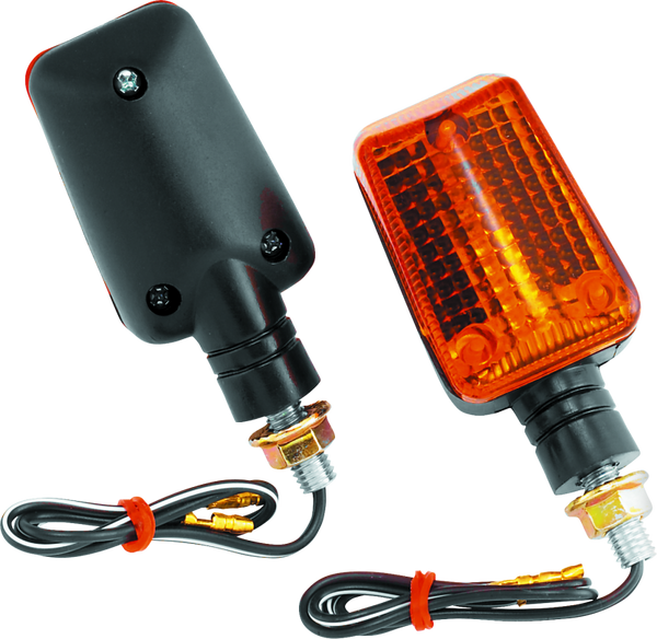 BikeMaster Universal Mini Stalk Marker Light - Black Housing / Amber Lens