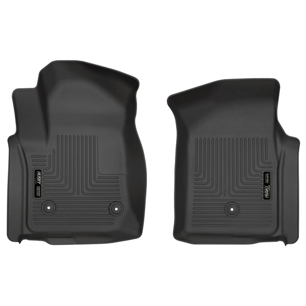 Husky Liners WeatherBeater Floor Liners for 2019-2020 Chevy Silverado - Front - Black