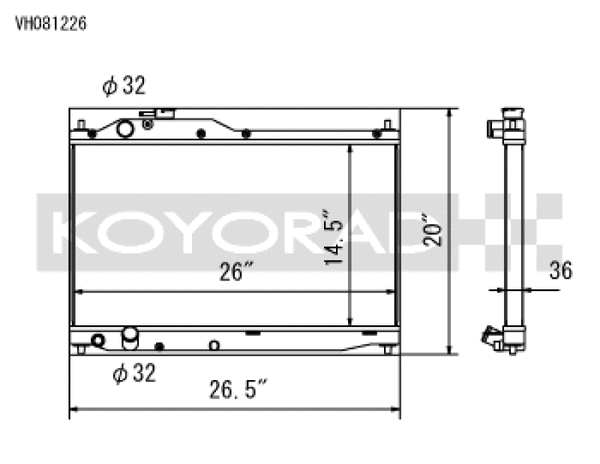 Koyo 00-09 Honda S2000 2.0/2.2L (MT) Radiator
