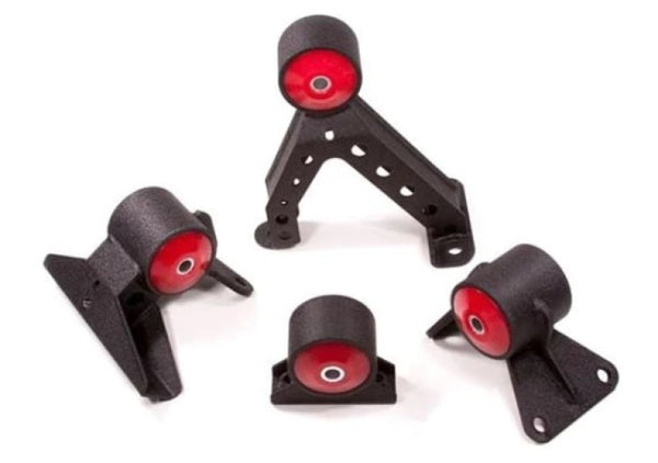 Innovative Engine Mounts for 2007-2013 Mitsubishi Evolution 4B11T - Black Steel with 75A Bushings
