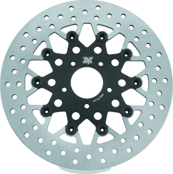 Twin Power 08-13 FLH FLT 08-16 FLHR 06-17 Dyna Front 11.8 Floating Rotor Mesh Black
