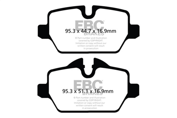 EBC Redstuff Rear Brake Pads for 2010+ Mini Countryman 1.6 Cooper