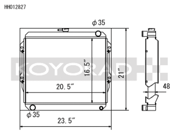 Koyo Toyota 84-95 Pickup 2WD/4WD/ 4Runner 2.4L I4 (22R/RE) MT Radiator *Will Not Fit 22RET*