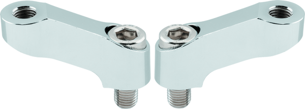 BikeMaster 10mm Chrome Mirror Extension Pair (Aluminium, RH & LH Thread Options)