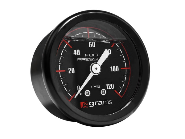 Grams Performance 0-120 PSI Glycerin Filled Fuel Pressure Gauge