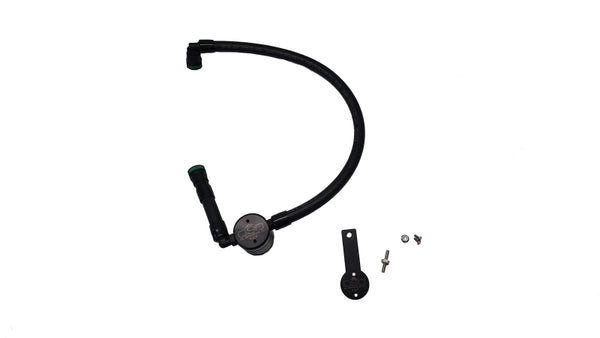 J&L Oil Separator for 2016-2024 Dodge Durango / Jeep Grand Cherokee 3.6L - Passenger Side - Black Anodized
