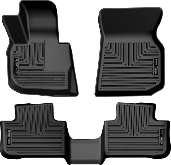 Husky Liners Front & 2nd Seat Weatherbeater Floor Liners for 2018-2023 BMW X3 - Black