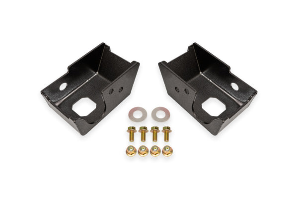BMR 2021+ Ford Bronco (Exc. Bronco Sport) Rear Shock Mount Skid Plates - Black Hammertone