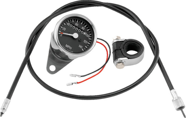 Bikers Choice Mini Speedo Kit 2:1 for XL & FX Series (19731994) Black Face 140 MPH