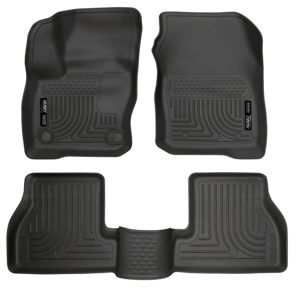 Husky Liners Weatherbeater Floor Liners for 2016 Ford Focus RS - Front & 2nd Seat - Black