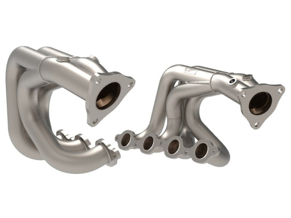 aFe Twisted 304SS Header for 2020 Chevy Corvette (C8) 6.2L V8 - Titanium Ceramic Coated