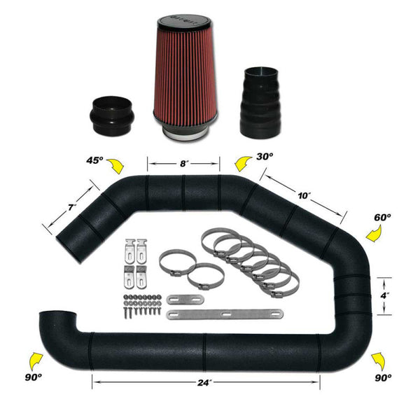 Airaid U-Build-It Universal 4in Air Intake Master Kit with 700-470 Filter