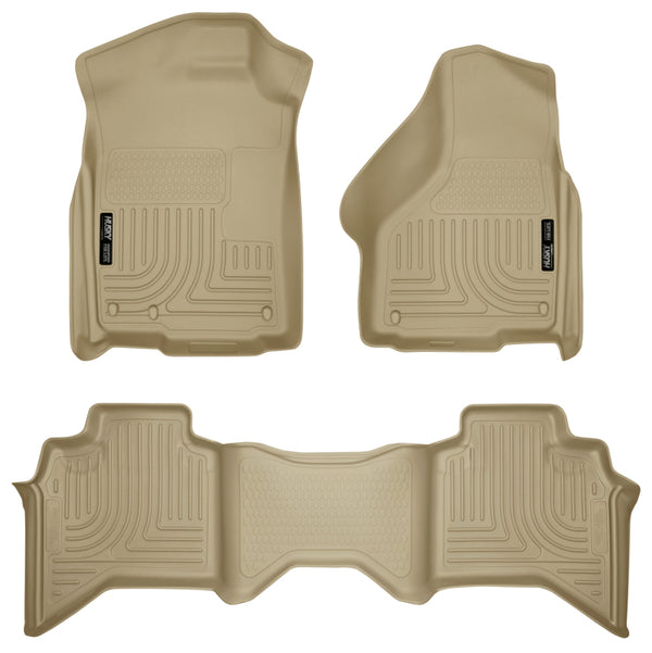 Husky Liners 03-08 Dodge Ram 1500/2500/3500 Quad Cab Tan WeatherBeater Floor Liners