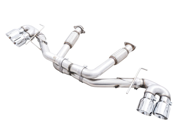 AWE Tuning Track Edition Catback Exhaust for 2020 Chevrolet Corvette C8 - Quad Chrome Tips