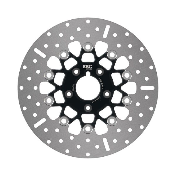 EBC 87-99 Harley-Davidson Dyna FXD/L/WG/FXR/S/T/D/FXLR Front Black Chrome Rotor