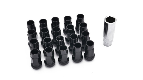 ISR Performance 50mm Open Ended Steel Lug Nuts M12x1.25 - Black