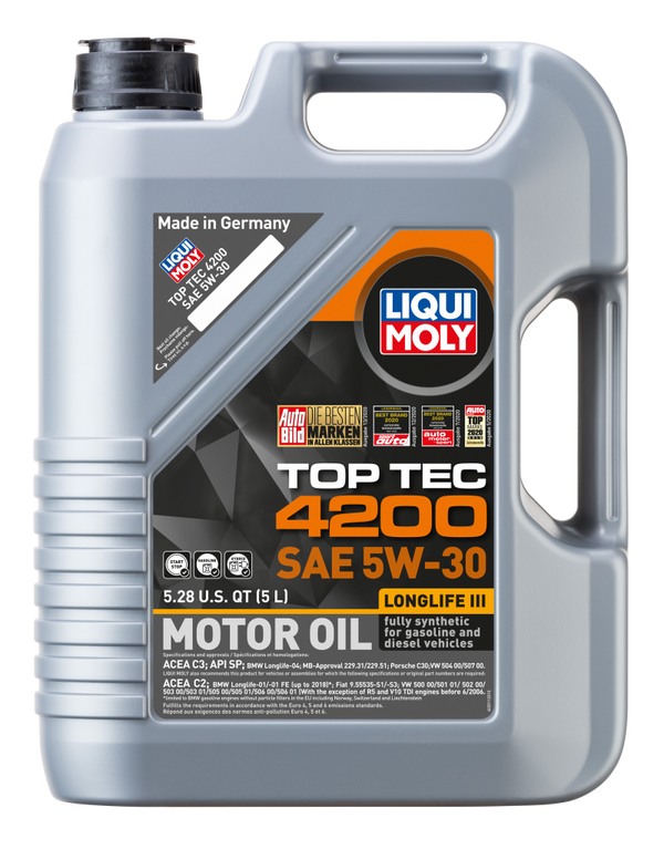 LIQUI MOLY 5L Top Tec 4200 New Generation Motor Oil SAE 5W30