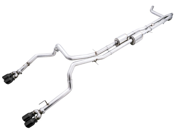 AWE Tuning 0FG Catback Exhaust for 4th Gen GM 1500 6.2L Rear Exit, Quad Diamond Tips