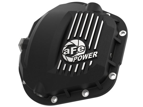 aFe Pro Series Dana 60 Front Differential Cover - Black with Machined Fins for 17-20 Ford Trucks