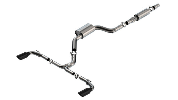 Borla Cat-Back Exhaust for 22-23 Volkswagen Golf GTI 2.0L - 3inch S-Type, Black Chrome Tips