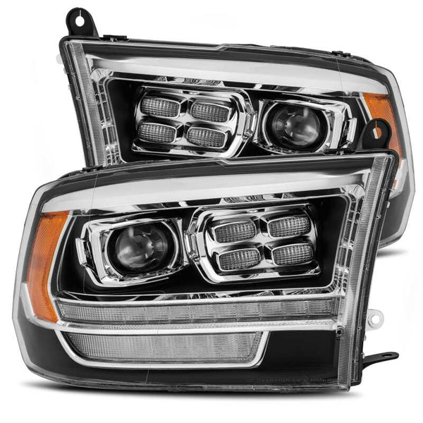 AlphaRex LUXX LED Projector Headlights (Black) w/ Activ Light & DRL Dodge Ram 2500 2009-2018