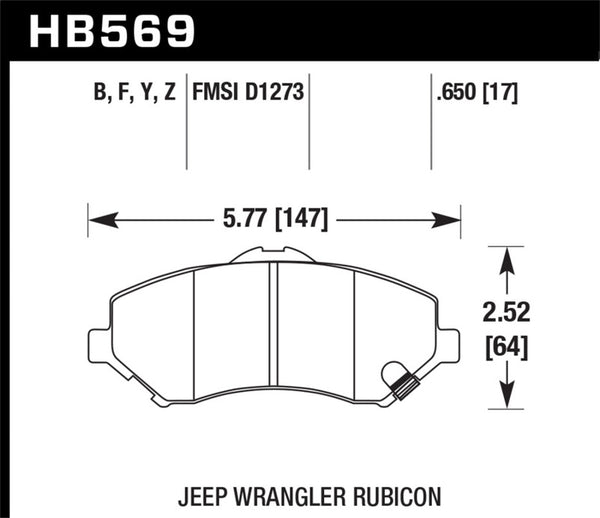 Hawk LTS Street Brake Pads - High Performance OE Replacement