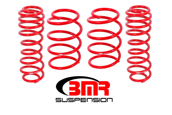 BMR Performance Lowering Springs Set for 05-14 Mustang GT - Red