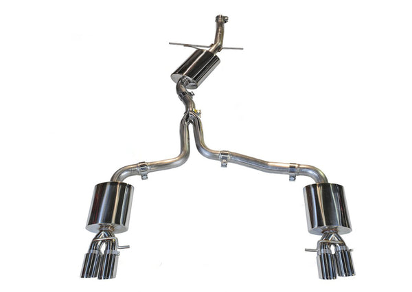 AWE Tuning Touring Edition Catback Exhaust for Audi B8 A5 2.0T - Quad Outlet Polished Tips