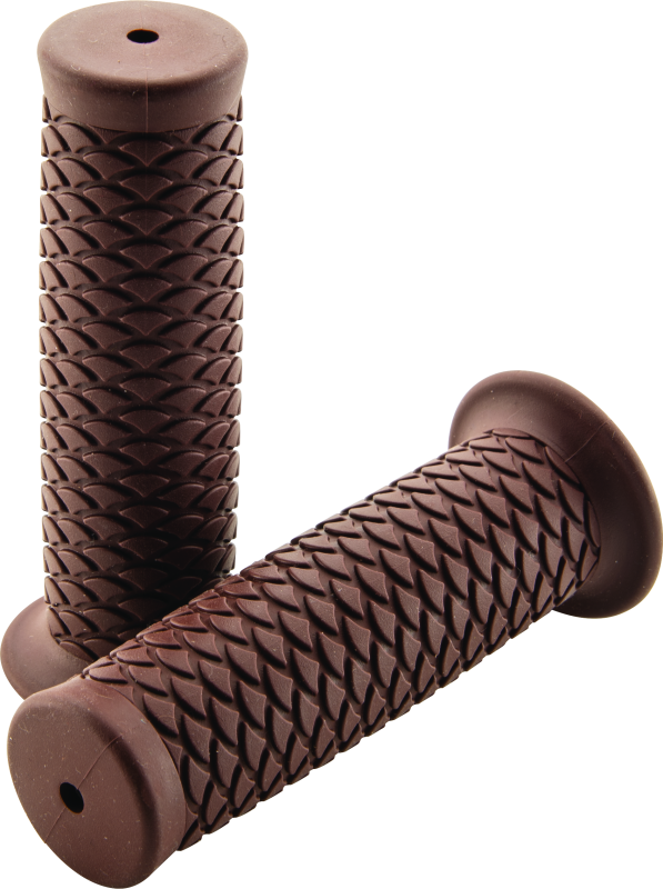 BikeMaster Brown Scales Motorcycle Grips - Medium Compound Thermoplastic Rubber