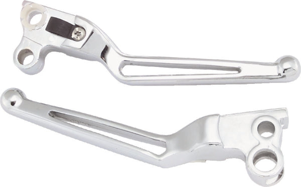 Bikers Choice Chrome Custom Slotted Lever Set for 19821995 Big Twin & XL Models