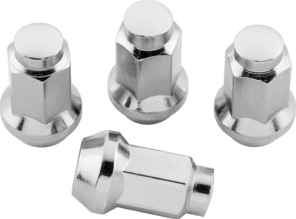 QuadBoss Lug Nuts 3/8in-24 - 14mm-Od - Chrome - Box of 4