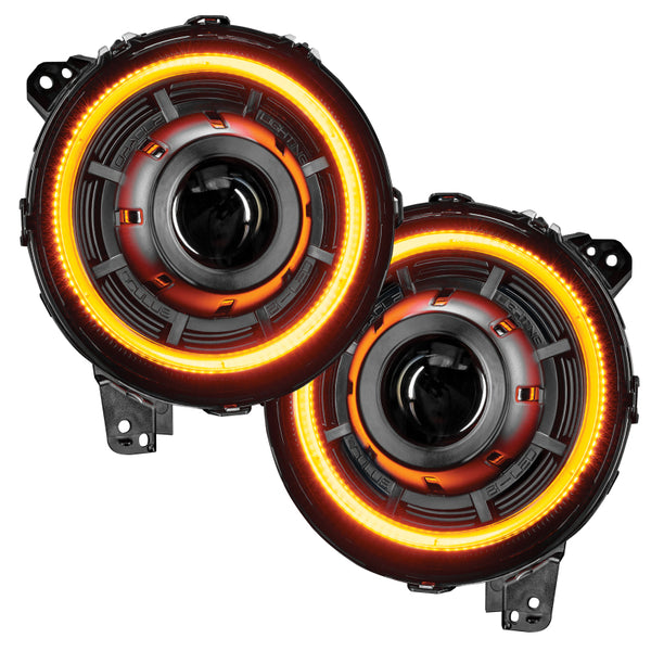 Oracle Jeep JL/Gladiator JT Oculus Bi-LED Projector Headlights - Amber/White Switchback