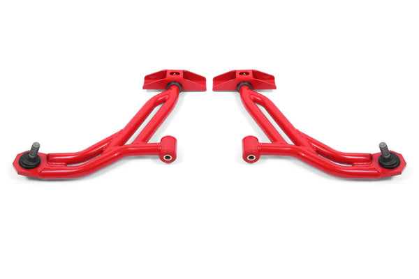 BMR Suspension Non-Adjustable Lower A-Arms for 2010-2014 Ford Mustang/Shelby GT500 - Red