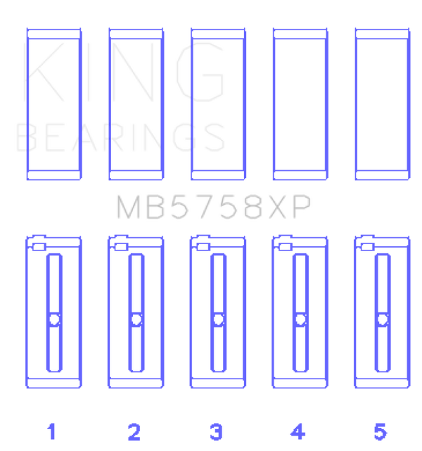 King Engine Bearings Peugeot EP6 1.6L/BMW N14B16C Main Bearing Set - Size STD