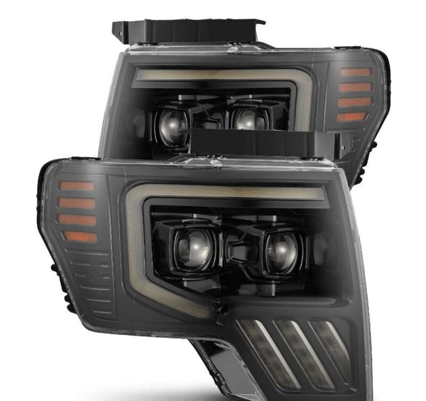 AlphaRex PRO-Series Black Projector Headlights w/ Sequential Signals for 20092014 Ford F-150