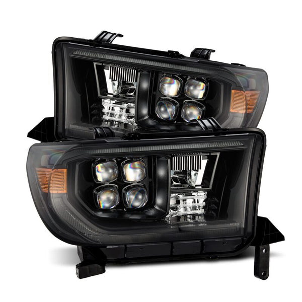 AlphaRex NOVA LED Projector Headlights (Alpha Black) w/ Sequential Signal & DRL for Toyota Tundra 20072013